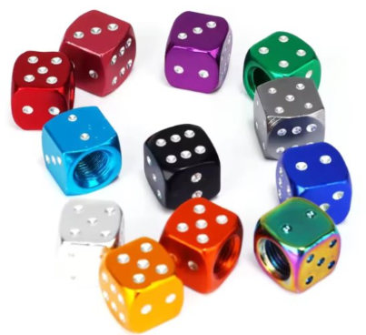 4pc Dice Valve Caps